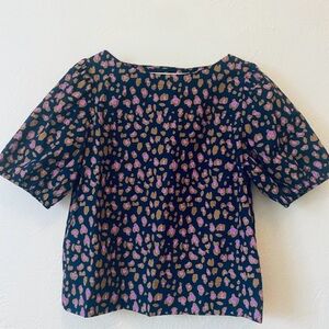 J. Crew Leopard Print Patterned Blouse